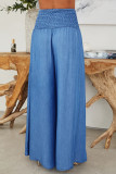 Solid Color High Waisted Loose Casual Wide Leg Pants