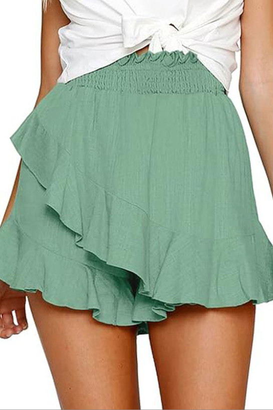 Summer Linen High Waisted Beach Shorts