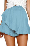 Summer Linen High Waisted Beach Shorts