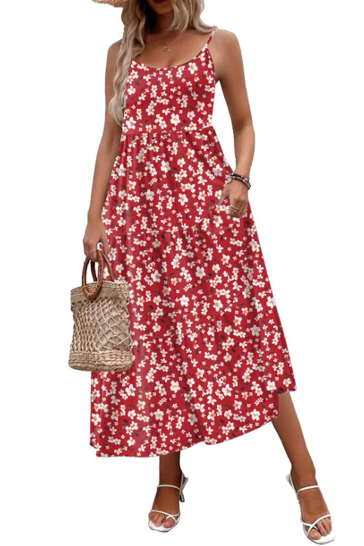 Flower Print Sleeveless Camisole Dress