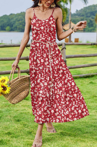 Flower Print Sleeveless Camisole Dress