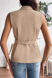 Spring Summer Commuter Sleeveless Lapel Suit Vest
