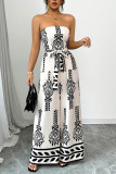 Ethnic Style Printed Wide Leg Jumpsuit