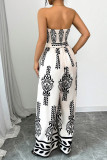 Ethnic Style Printed Wide Leg Jumpsuit