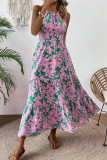 Summer New Suspender Sleeveless Printed Dress