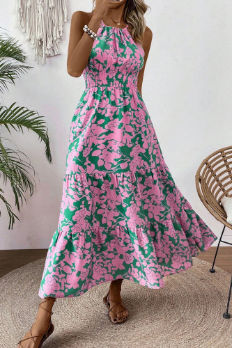 Summer New Suspender Sleeveless Printed Dress
