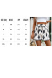 Bohemian Printed Lace Up Mid Waist Loose Shorts