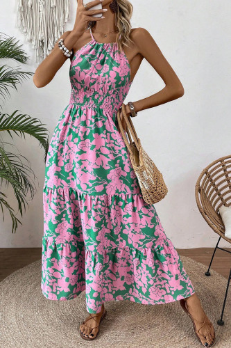 Summer New Suspender Sleeveless Printed Dress