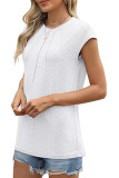 Loose Short Sleeved Round Neck Solid Color T-Shirt