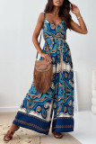 Bohemian Sleeveless Camisole Wide Leg Jumpsuit