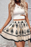 Bohemian Printed Casual Wide Leg Shorts