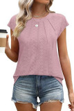 Loose Short Sleeved Round Neck Solid Color T-Shirt