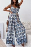 Bohemian Sleeveless Camisole Wide Leg Jumpsuit