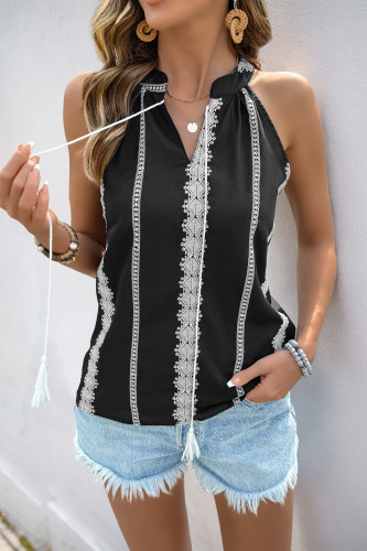Ethnic Style Casual Versatile Sleeveless Camisole Shirt
