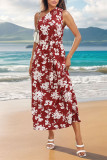 Summer Flower Print One Shoulder Dress