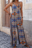 Ethnic Style Sleeveless Camisole Wide Leg Jumpsuit