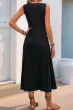 Ethnic Style Printed Sleeveless Embroidered Dress