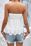 Summer Strapless Sleeveless Lace Shirt