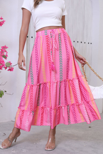Bohemian Printed Summer Beach Resort Skirt