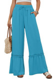 Solid Color High Waisted Versatile Wide Leg Pants