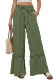 Solid Color High Waisted Versatile Wide Leg Pants