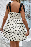 Summer Bow Print Sleeveless Camisole Dress
