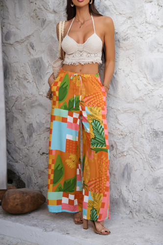Bohemian Print Versatile Casual Beach Pants
