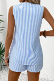 Metal Ring Sleeveless Short Sleeved Shorts Two-Piece Set