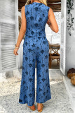 Bohemian Lace Cardigan Vest Pants Two-Piece Set