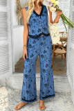 Bohemian Lace Cardigan Vest Pants Two-Piece Set