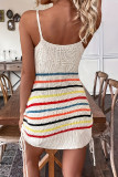Striped Print Sleeveless Camisole Knit Dress
