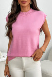 Round Neck Sleeveless Knitted Sweater