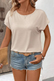 Backless Lace Short Sleeved T-Shirt