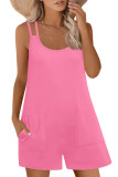 Solid Color Sleeveless Camisole Backless Jumpsuit