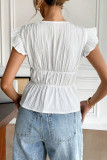Summer Bow Cardigan Short Sleeved Shirt