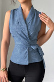 Slimming Strap V-Neck Sleeveless Shirt
