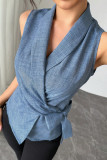 Slimming Strap V-Neck Sleeveless Shirt