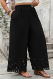 Summer Large Size Loose Hollow Wide Leg Pants