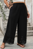 Summer Large Size Loose Hollow Wide Leg Pants