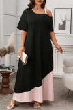 Solid Color Suspender Short Sleeved Dress