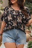 Large Size New Loose Printed Short Sleeved Shirt
