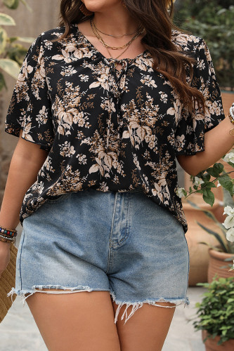 Large Size New Loose Printed Short Sleeved Shirt