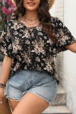 Large Size New Loose Printed Short Sleeved Shirt