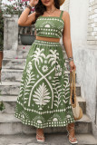 Large Size Sleeveless Strap Top Skirt Two-Piece Set
