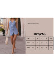 Fake Two Pieces Sleeveless Vest Denim Jumpsuit Shorts