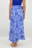 Retro Style Paisley Print Irregular Skirt