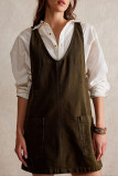 Adjustable Shoulder Strap Sleeveless Denim Dress