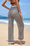 Striped Knitted Hollow Beach Sunscreen Pants