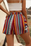 Summer Bohemian Striped Pocket Shorts