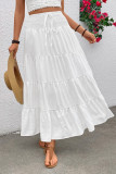 Bohemian High Waisted Solid Color Skirt